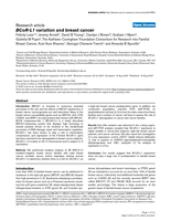 BCoR-L1 variation and breast cancer