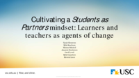 Cultivating a Students and Partners mindset: Learners and teachers as agents of change