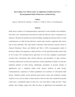 Does getting away with it count? An application of Stafford and Warr's reconceptualised model of deterrence to drink driving