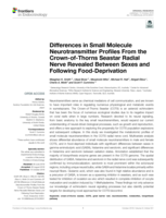 Differences in small molecule neurotransmitter profiles from the Crown-of-Thorns Seastar radial nerve revealed between sexes and following food-deprivation