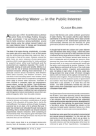Sharing Water…in the public interest