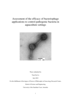 Assessment of the efficacy of bacteriophage applications to control pathogenic bacteria in aquaculture settings