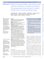 What is the prevalence, and what are the clinical correlates, of insulin resistance in young people presenting for mental health care? A cross-sectional study