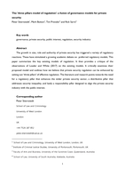 The ‘three-pillars model of regulation’: a fusion of governance models for private security