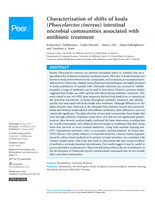 Characterization of shifts of koala (Phascolarctos cinereus) intestinal microbial communities associated with antibiotic treatment