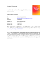 I want it all and I want it now. Challenging the traditional nursing academic paradigm