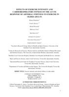 Effects of exercise intensity and cardiorespiratory fitness on the acute response of arterial stiffness to exercise in older adults