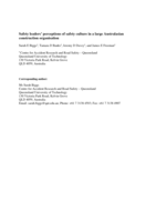 Safety leaders’ perceptions of safety culture in a large Australasian construction organisation