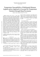 Temperature Susceptibility of Multigrade Bitumen Asphalt and an Approach to Account for Temperature Variation through Deep Pavements
