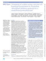 Treatment of scabies using a tea tree oil-based gel formulation in Australian Aboriginal children: protocol for a randomised controlled trial