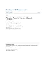 Attracting preservice teachers to remote locations