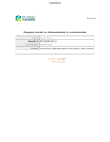 Engaging tourists as citizen scientists in marine tourism
