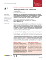 The pricing kernel puzzle: A behavioral explanation
