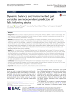 Dynamic balance and instrumented gait variables are independent predictors of falls following stroke