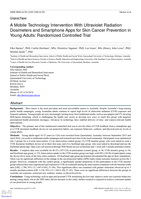 A Mobile Technology Intervention With Ultraviolet Radiation Dosimeters and Smartphone Apps for Skin Cancer Prevention in Young Adults: Randomized Controlled Trial