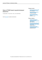 Study of PDMS based magnetorheological elastomers