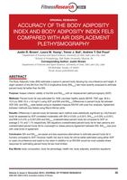 Accuracy of the body adiposity index and body adiposity index FELS compared with air displacement plethysmography