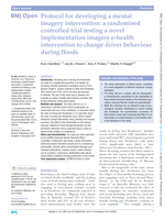 Protocol for developing a mental imagery intervention: A randomised controlled trial testing a novel implementation imagery e-health intervention to change driver behaviour during floods
