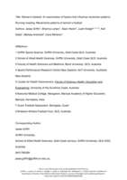 Women's Football: An Examination of Factors That Influence Movement Patterns