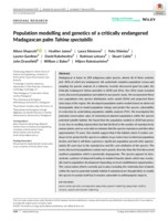 Population modelling and genetics of a critically endangered Madagascan palm Tahina spectabilis