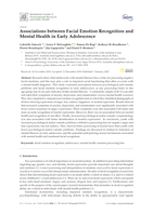 Associations between Facial Emotion Recognition and Mental Health in Early Adolescence