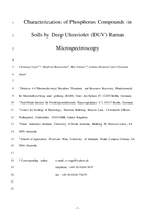 Characterization of phosphorus compounds in soils by deep ultraviolet (DUV) Raman microspectroscopy