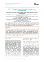 Who is Writing the Science behind the Management of Protected Areas