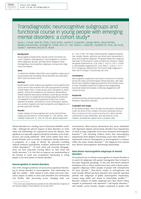 Transdiagnostic neurocognitive subgroups and functional course in young people with emerging mental disorders: a cohort study