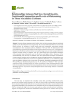 Relationships between Nut Size, Kernel Quality, Nutritional Composition and Levels of Outcrossing in Three Macadamia Cultivars