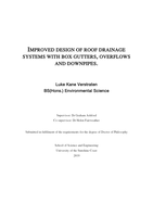 Improved design of roof drainage systems with box gutters, overflows and downpipes