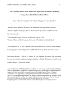 The Association Between Stress Mindset and Physical and Psychological Wellbeing: Testing a Stress Beliefs Model in Police Officers