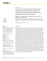 Not "just" an intravenous line: Consumer perspectives on peripheral intravenous cannulation (PIVC). An international cross-sectional survey of 25 countries