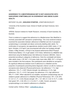 Adherence to a Mediterranean Diet is not Associated with Sarcopenic Symptomology in Overweight and Obese Older Adults