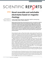 Novel reversible and switchable electrolytes based on magneto-rheology