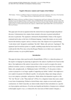 Negative Discourse Analysis and utopias of the political