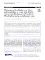 Photographic identification and citizen science combine to reveal long distance movements of individual reef manta rays Mobula alfredi along Australia's east coast