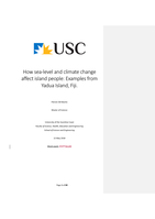 How sea-level and climate change affect island people: Examples from Yadua Island, Fiji