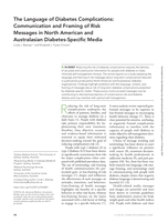 The Language of Diabetes Complications: Communication and Framing of Risk Messages in North American and Australasian Diabetes-Specific Media