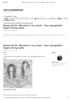 Essays On Air: Monsters in my closet – how a geographer began mining myths