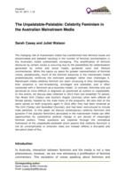 The Unpalatable-Palatable: Feminism in the Australian Mainstream Media