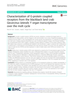 Characterization of G-protein coupled receptors from the blackback land crab Gecarcinus lateralis Y organ transcriptome over the molt cycle