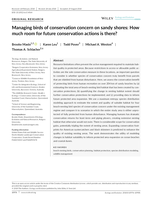 Managing birds of conservation concern on sandy shores: How much room for future conservation actions is there?
