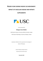 Blood flow during passive leg movement: impact of vascular disease and nitrate supplements