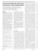 Time-to-event analysis for sports injury research part 1: time-varying exposures