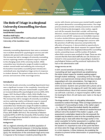 The Role of Triage in a Regional University Counselling Services