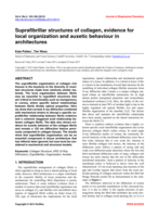 Suprafibrillar structures of collagen, evidence for local organization and auxetic behaviour in architectures