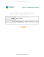 A Model of Entrepreneurship Education in Franchising – Application of Outside-in Marketing with a Behavioural Focus