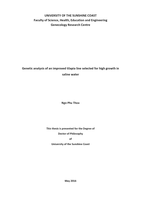 Genetic analysis of an improved tilapia line selected for high growth in saline water