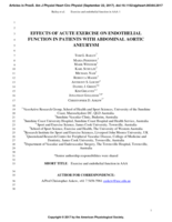 Effects of acute exercise on endothelial function in abdominal aortic aneurysm patients