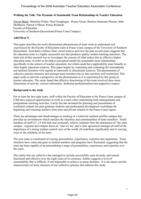 Walking the talk: the dynamic of sustainable team relationships in teacher education